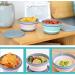 Luckycyc Folding Bowl Set - Portable Silicone Collapsible Salad Bowl with Lid for Outdoor Travel - 3PCS (Blue) - Buy Online on GoSupps.com