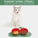 VETRESKA Non Slip Ceramic Cat Food Bowl | Tilted Feeding Bowls for Cats | Anti Vomiting Design | Wide Shallow Dish for Dogs and Puppies | Cherry - Buy Online on GoSupps.com