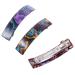 Lurrose 3 pieces Automatic tortoise hair clip cellulose acetate hair clip French design snap vintage retro hair clips for girls women daily clothes