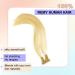 KOCONI 14 Inch Platinum Blonde Nano Ring Hair Extensions - Real Human Hair, Double Drawn Nano Tip Beads - 50g - 14 inch #613 Light Blonde - Buy Online on GoSupps.com