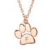 Initialee alphabet a-z petite dog cat pet kitten puppy paw paw pod paw pod necklace animal jewelry for women teen polished rose yellow gold plates .925 sterling silver adaptable rose f