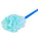 HOME-X Pouf Back Scrubber Shower Loofah Set of 2 - Long Handle, Purple and Blue - 14 L x 4 W - Buy Online on GoSupps.com