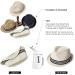 Fancet Packable Straw Fedora Panama Hat for Men & Women - Beige | Sun Summer Beach Trilby - Medium 16010 - Buy Online on GoSupps.com