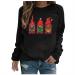 Yihaojia Graphic Christmas Sweatshirts for Women 2023 Cute Print Xmas Tees Casual Long Sleeve Crewneck Pullover Blouse Black#3 Large