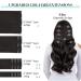 Doores Real Hair Extensions Clip - Natural Black 40cm (16 inch) | 150g Remy Human Hair Straight & Thick - 9 Pieces - Buy Online on GoSupps.com