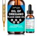 Oil of Oregano with Black Seed Oil - Organic Oregano Oil 300mg Drops with Elderberry Olive Leaf for Immune Digestive & Seasonal Health Fast Absorption Liquid Oregano Oil Supplement for Women & Men