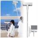 Spray Window Cleaning Squeegee Kit with Sewage Collector and 3 Pads 4 in 1 Window Cleaner Squeegee with Extension Pole Shower Door Squeegee for Bathroom Window Mirror Tile Wall