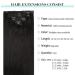 Doores Clip-In Extensions | Real Human Hair 45cm 18 Inch | Natural Black 7 Pieces 120g Remy Smooth - Buy Online on GoSupps.com