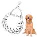 Shudyear Metal Choke Chain for Dog Durable Thick Prong Collars for Pet Outdoor Training Anti Bark Collars for Dogs Stainless Steel Prong Collar for Large Medium Small Dogs(L)