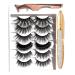 Magic Eyelashes with Eyeliner Kit - 6 Pairs Reusable Mink Lashes | No Glue Dramatic Look - Buy Online on GoSupps.com