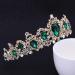 Frcolor Green Rhinestone Tiara Crown for Women - Elegant Wedding Headband & Queen Crown - Buy Online on GoSupps.com