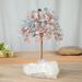 Kyeygwo Rose Quartz & Aquamarine Healing Crystal Money Tree - Feng Shui Gemstone Tree Ornament for Home Decor | Natural Mountain Druse Base - Buy Online on GoSupps.com