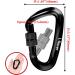 L-Rover Lightweight Locking Carabiner Clips Carabiner Heavy Duty x3/12kN/2645-pound Rating Caribeaners for Hammocks Swing Locking Dog Leash and Harness  Camping Keychains Hiking&Utility 12KN Black/Black - Buy Online on GoSupps.com