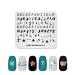 BANGSUN Nail Stamping Plate Fashion Geometry Words Letters Stars Pattern Theme Multi 2