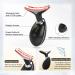 7 Color LED Red Light Therapy Face & Neck Beauty Device - Skin Rejuvenation & Tightening - Glossy Black - Buy Online on GoSupps.com