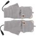 USB Heated Gloves Mens Fashion Office Work Fingerless Heating (Grey) - Buy Online on GoSupps.com
