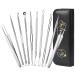 Nacerlary 10 Different Needle Tweezers Blackhead Puller Tool Set
