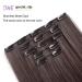 Dark Brown Clip in Hair Extensions 22 Straight Synthetic Hair Piece for Women - 5PCS Set - Buy Online on GoSupps.com