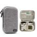 Hard Shell Diabetic Supplies Bag Carrying Case Organizer for Diabetes Testing Kit, Blood Glucose Monitor Kit with Meter, Blood Sugar Test Strips, Lancets, Lancing Device, Alcohol Wipe (A-Gray, Small) A-Gray Small