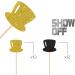 MonMon & Craft Top Hats Cupcake Toppers - Funny Birthday Cupcake Toppers - Magic Theme Baby Shower Wedding Party Cupcake Decorations - Boys Men Birthday Cupcake Toppers Black Gold Glitter 24 Pcs - Buy Online on GoSupps.com
