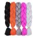 MapofBeauty Afro Jumbo Braid Hair 24/60cm Synthetic Extensions in Fluorescent Orange - Buy Online on GoSupps.com