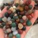Natural Crystal Rough 50g/200g Natural Colorful Granular Agate Crystal Stone Degaussing Home Decor Garden Flowerpot Decoration Fish Tank Decor 1pack(50g) Light Grey - Buy Online on GoSupps.com