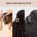 Kitsch Large Assorted Hair Clips for Women and Teen Girls - Medium & Small Open Shape Clips + Big Claw Clip | Hair Styling Accessories 3 pcs - Buy Online on GoSupps.com