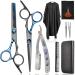 Hairdresser shears hair cutting shears set fcysy 10 pcs professional hairdresser cutting edge kit scissors hair cutting hairdresser hairstore children dog effilator scissors hairdresser professional blue blue black 10 pcs