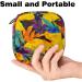 Javenproeqt Portable Women's Binding Bags - Menstrual Cup & Insert Bags for Teen Girls | Tropical Yellow Leaf Design - Buy Online on GoSupps.com