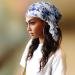 Blue Flower Print 100% Mulberry Silk Sleeping Bonnet for Frizzy Natural Curls - Gift for Women - Buy Online on GoSupps.com