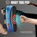 Flexzion Blue Curved Muay Thai Kick Pad for MMA, Karate, Taekwondo - Adjustable Forearm Strap - Buy Online on GoSupps.com