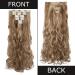 Ash & Dark Blond Ombre Clip-In Hair Extensions - 24 inch Curly Hairpiece (8 Pieces, 18 Clips) - Buy Online on GoSupps.com