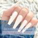 Yheakne Blue Coffin Ballerina Artificial Fingernails - Matte French Design for Women & Girls | 24 Luxury Punk Nails - Buy Online on GoSupps.com
