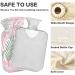 NAANLE Pink Palm Leaf Hot Water Bottle - 1L Heat Bottle for Menstrual Cramps & Pain Relief | Ideal for Hand & Foot Heat Therapy - Buy Online on GoSupps.com