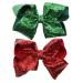 Tossens Party Hair Bows Clips 2 pieces Big BLINGLING GLINGER GLITTER BACKLETTEN KAFT Ribbon Bowknot Hair needles for St. Patrick's Day