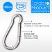 Toldoro Stainless Steel Carabiner Set - 10x100mm Rustproof Niro AISI 316 V4A Hooks for Camping Slacklines & Fire Brigade - Buy Online on GoSupps.com