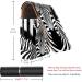Travel Lipstick Organizer Case - Portable Makeup Bag with Mirror in Zebra Pattern | Perfect for Lipstick Storage - Buy Online on GoSupps.com