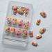 24 Pcs Short Square Flower Press on Nails - Colorful Floral Designs - Glossy Acrylic False Nails - Full Cover Stick on Nails for Women and Girls - Buy Online on GoSupps.com