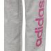 Adidas Girls Pants - G Lin Pt 140 in Medium Grey Heather/Semi Lucid Fuchsia | International Shipping Available - Buy Online on GoSupps.com