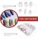 Minkissy Nail Art Rhinestone Nail Gemstones Jewels Flatback Crystals Nail Art Charm Manicure Decals Nail Stones for DIY 3D Nails Art Decoration Supplies White - Buy Online on GoSupps.com