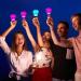 Wedding Ring Shot Glass Set with LED Lights and Gold Vinyl Stickers - 8 Pcs Wedding Party Supplies - Buy Online on GoSupps.com