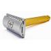 Roman Empire Shaving Caesar Gold Safety Razor | Classic Double-Thread Steel Razor with 20 Astra Derby Blades - Buy Online on GoSupps.com