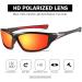 Men's Sports Polarized Sunglasses - Red+Black (2 Pack), 100% UV Protection - Ideal for Cycling, Driving, Fishing - Buy Online on GoSupps.com