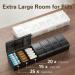 iBune 2 Pack Large Pill Organizers Weekly Medicine Organizer - White + Black | 7 Day Pill Boxes for Vitamins, Fish Oil & Supplements - Buy Online on GoSupps.com