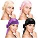 4 Pieces Silk Hair Wrap for Sleeping Satin Edge Wrap Scarf Satin Hair Wrap for Sleeping Hair Cover Bonnet with Elastic Edge Tie Durag for Women Girls Silk Sleep Cap Multicolors