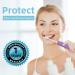 7AM2M Sonic Electric Toothbrush for Adults and Kids One Charge for 90 Days with 6 Brush Heads 5 Modes with 2 Minutes Build in Smart Timer Roman Column Handle Design(Purple) Purple No Travel Case - Buy Online on GoSupps.com