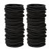 120PCS Black Hair Ties No Metal Hair Elastics Hair Ties Black Hair Rubber Bands for Thick and Curly Hair Ponytail Holders Hair Bands for Women Men and Children(4mm)