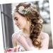 DOITOOL Bridal Hair Accessories Bride Flowers Silk Flower Wedding - Buy Online on GoSupps.com