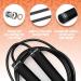 Ballistyx Premium Speed Jump Rope with 360 Spin Steel Handles, Silicone Grips, 2 Adjustable Cables - Ideal for Crossfit, Gym, Home Fitness - Carbon Black - Buy Online on GoSupps.com