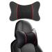 Duoyif car neck pillow leather car headrest car nude pillow made of memory foam PU leather car neck support car travel pillow headrest for car seats for neck support protection of the cervical spine 1PCs